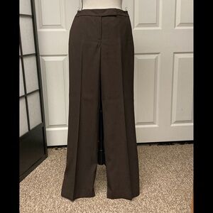 EUC Ann Taylor Factory Brown Pinstriped Trousers size 2